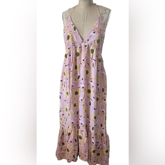 Loft beach flower high low midi dress. New with tags size M - Picture 1 of 7